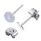 600 PCS 5MM Hypoallergenic Stainless Steel Earrings Posts Flat Pad Blank Earring Pin Studs with Butterfly Earring Backs and Silicone Bullet Earring Backs for Jewelry Making Findings